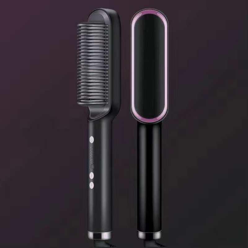 Hair Straightener Brush Frizz Control & Silky Smooth Finish