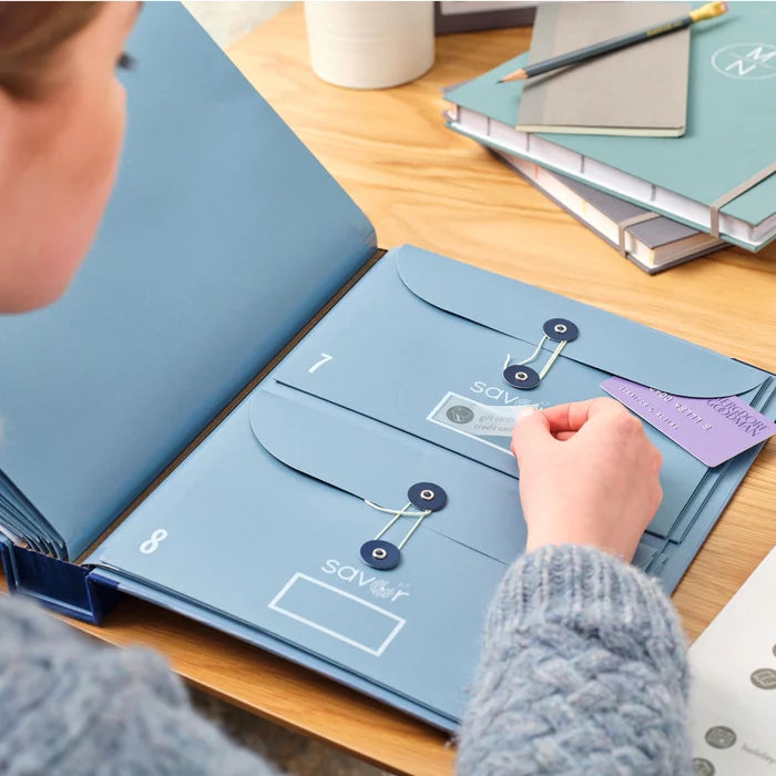 Classeur à documents avec pochettes de rangement, motif « Au cas où je serais porté disparu »