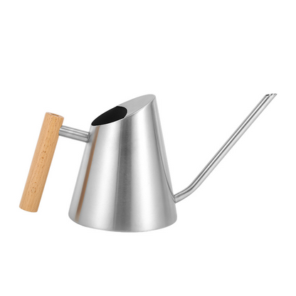 Stylish Watering Can, Wooden Handle Design
