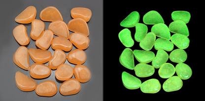 Phosphorescent Garden Pebbles, Colorful Glow Stones