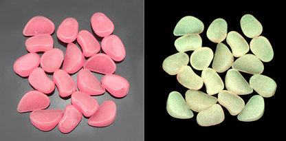 Phosphorescent Garden Pebbles, Colorful Glow Stones
