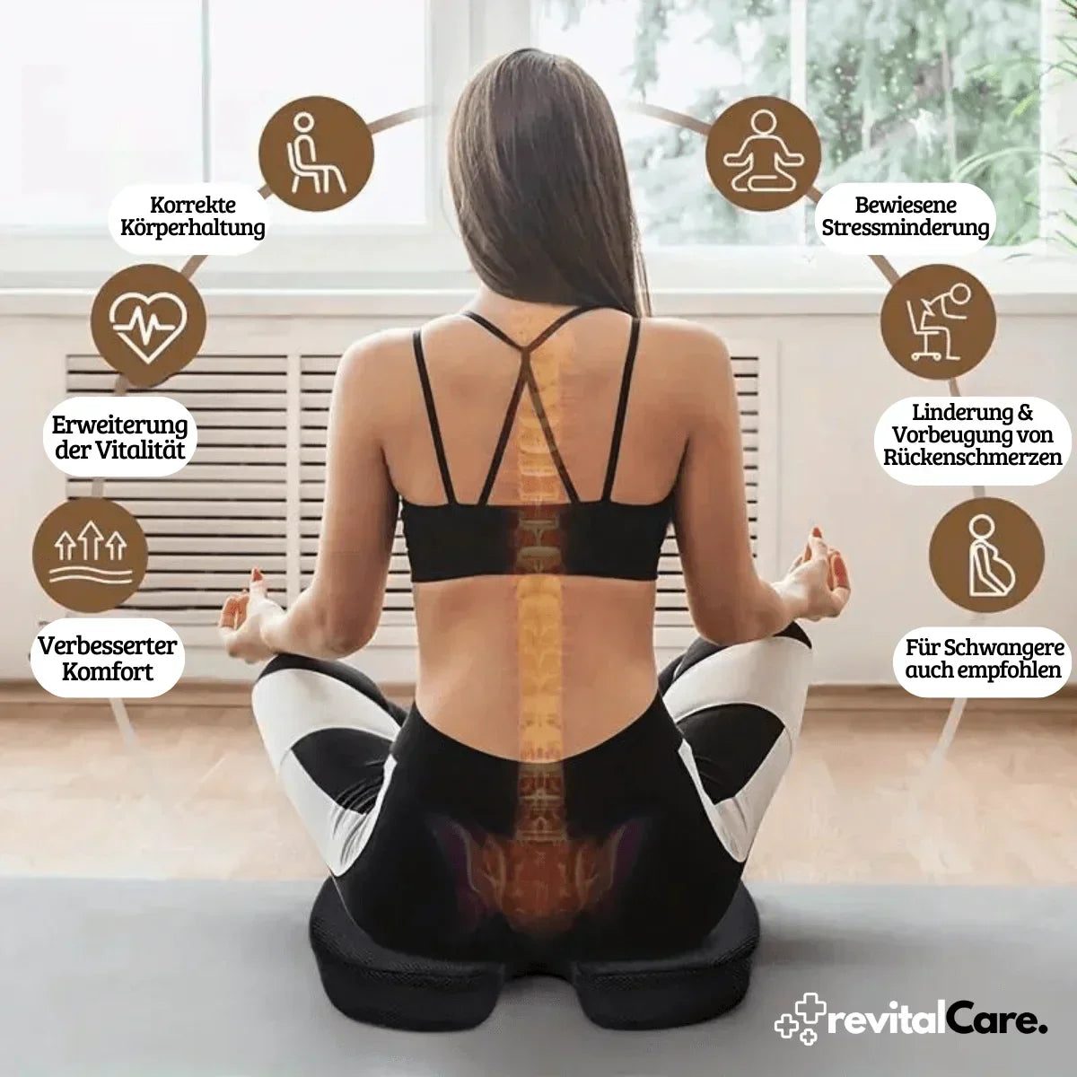 Supportive 4D Seat Cushion, Orthopedic Design