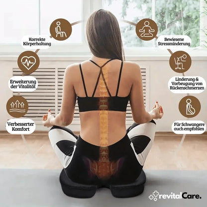 Supportive 4D Seat Cushion, Orthopedic Design