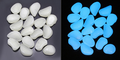 Phosphorescent Garden Pebbles, Colorful Glow Stones