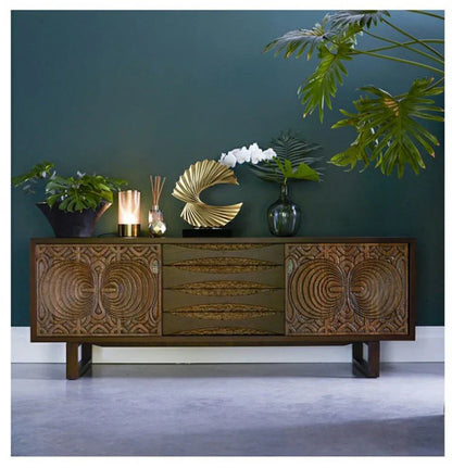 Sleek Half Moon Sculpture, Modern Moon Decor for Home and Office