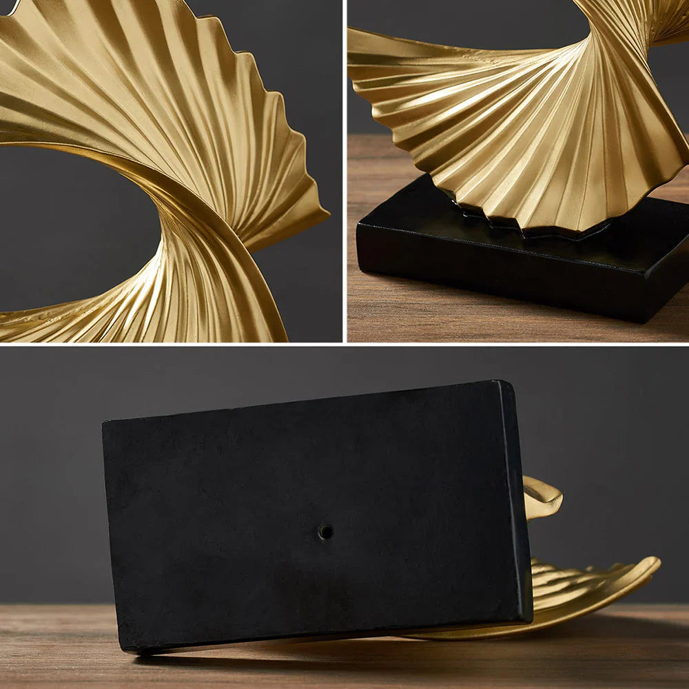 Sleek Half Moon Sculpture, Modern Moon Decor for Home and Office