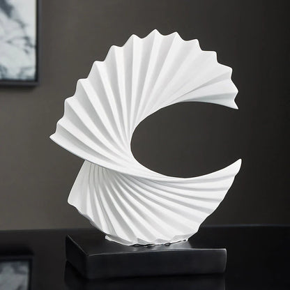 Sleek Half Moon Sculpture, Modern Moon Decor for Home and Office