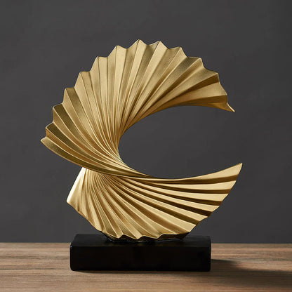 Sleek Half Moon Sculpture, Modern Moon Decor for Home and Office