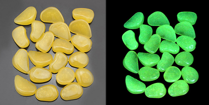 Phosphorescent Garden Pebbles, Colorful Glow Stones