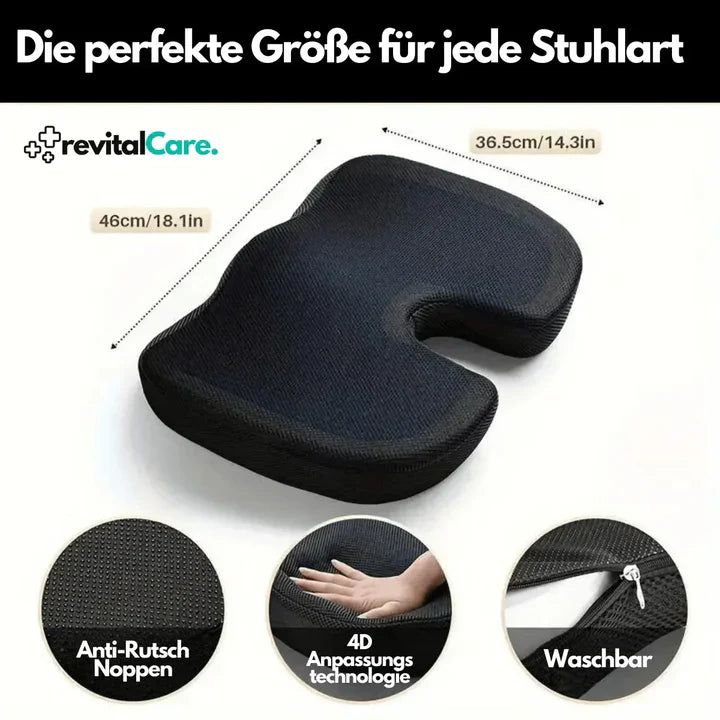 Supportive 4D Seat Cushion, Orthopedic Design