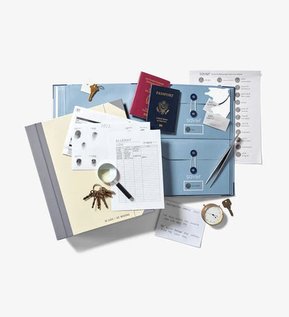 Document Binder With Organizer & Envelopes “In Case I Go Missing” Design