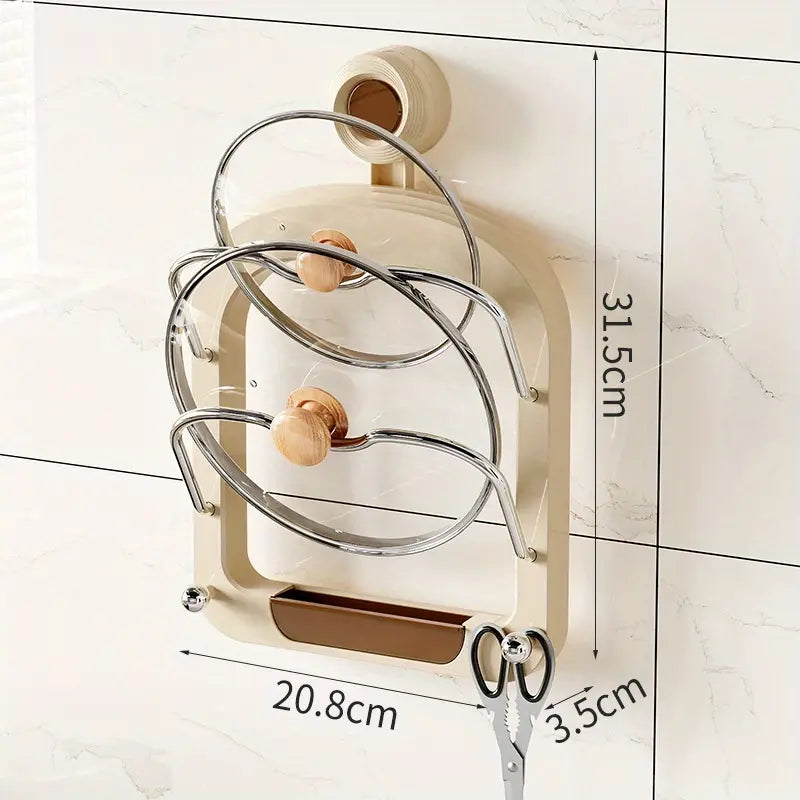 Versatile Pot Lid Organizer, Space-Saving