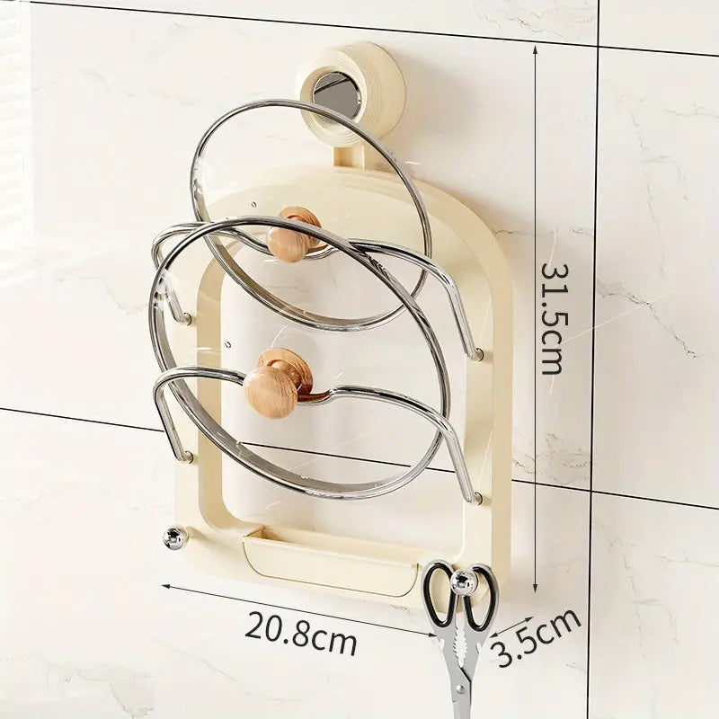Versatile Pot Lid Organizer, Space-Saving