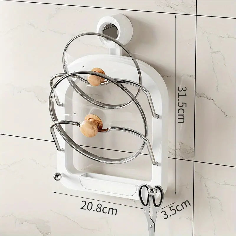 Versatile Pot Lid Organizer, Space-Saving