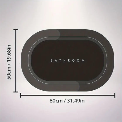 Absorbent Bathroom Mat, Quick-Drying