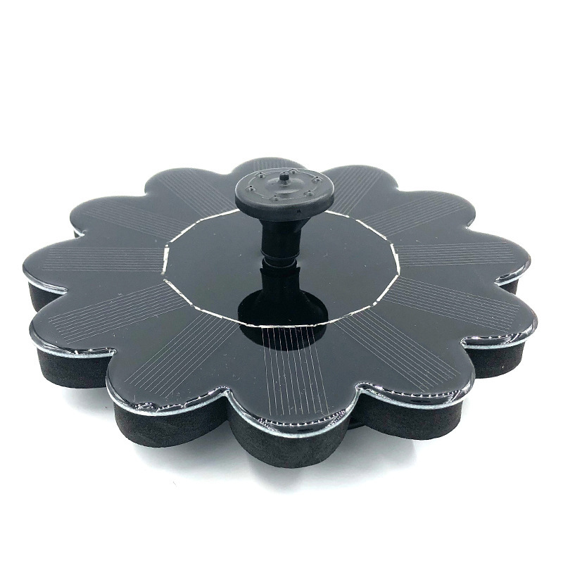 Solar-Activated Water Fountain, Decorative Flower Design for Gardens and Pools