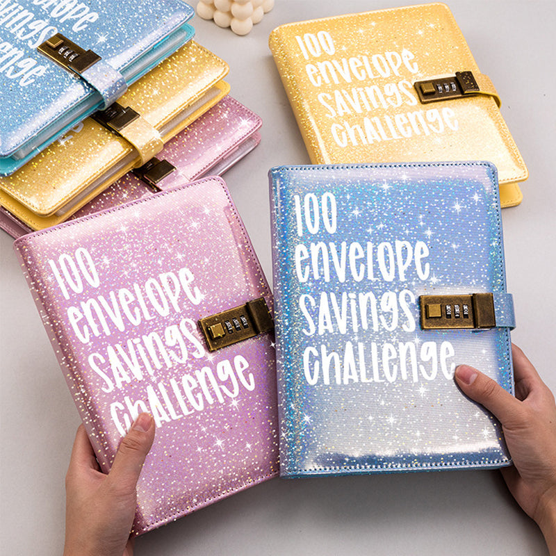 Savings Challenge Ledger With Password Lock  100-Day Budget Tracker