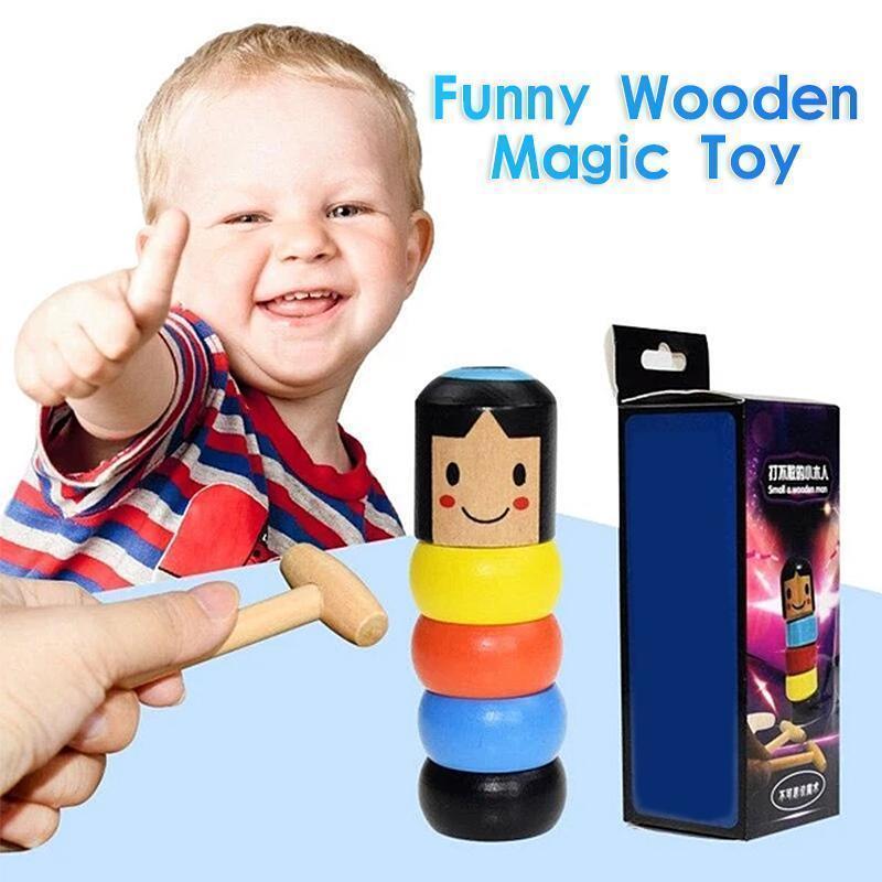 Wooden Magic Toy  Unbreakable Bouncing Doll