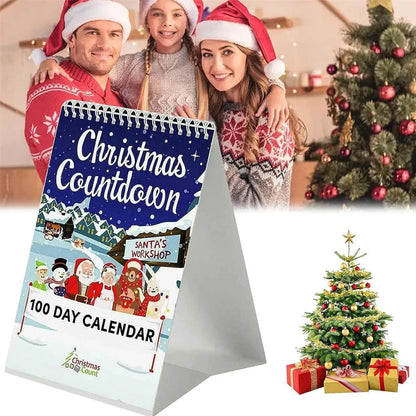 Foldable Christmas Countdown Calendar 100-Day Holiday Display