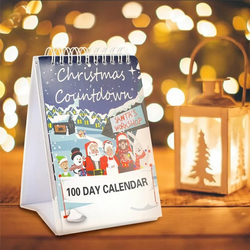 Foldable Christmas Countdown Calendar 100-Day Holiday Display