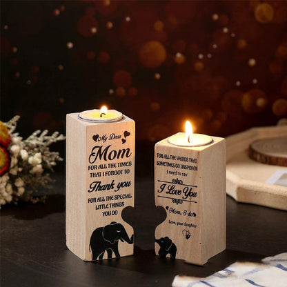 Wooden Friendship Candle Holder Gift Decor
