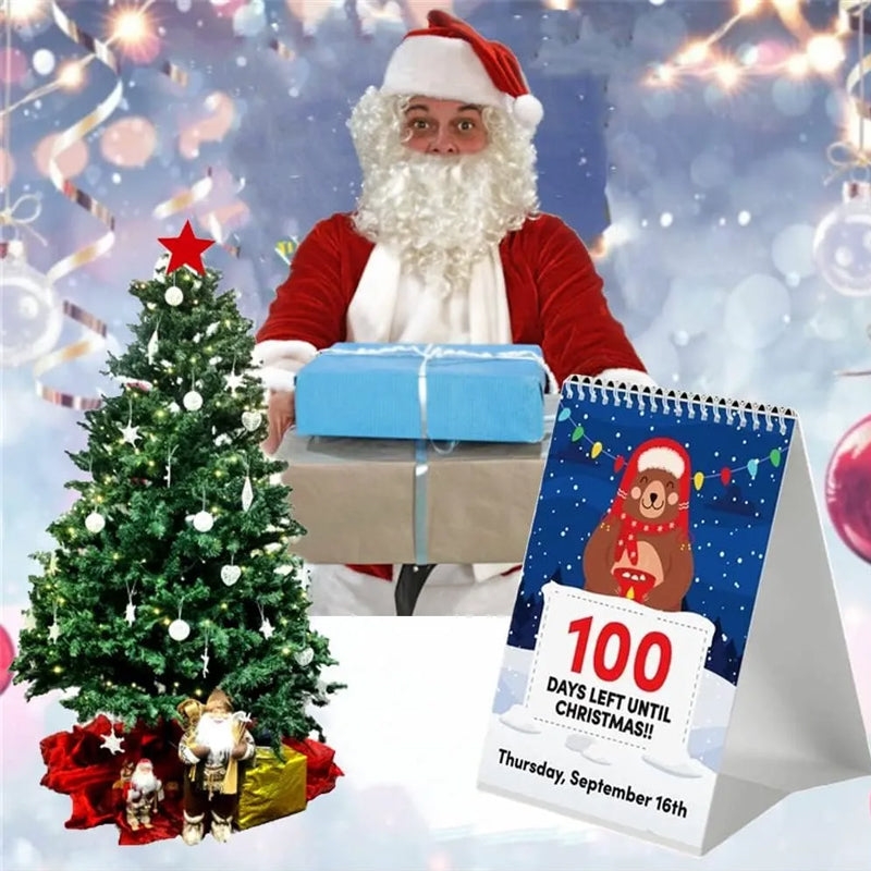 Foldable Christmas Countdown Calendar 100-Day Holiday Display