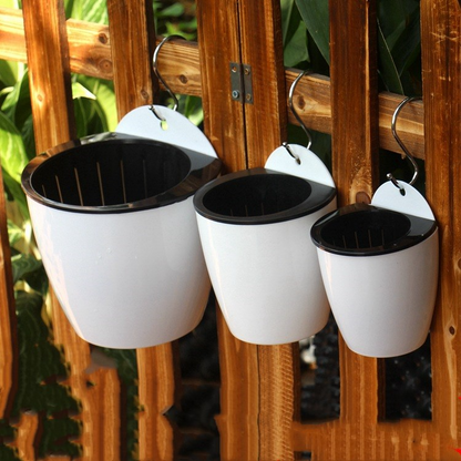 Modern Self-Watering Hanging Planter, Wall-Mounted Design
