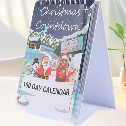Foldable Christmas Countdown Calendar 100-Day Holiday Display