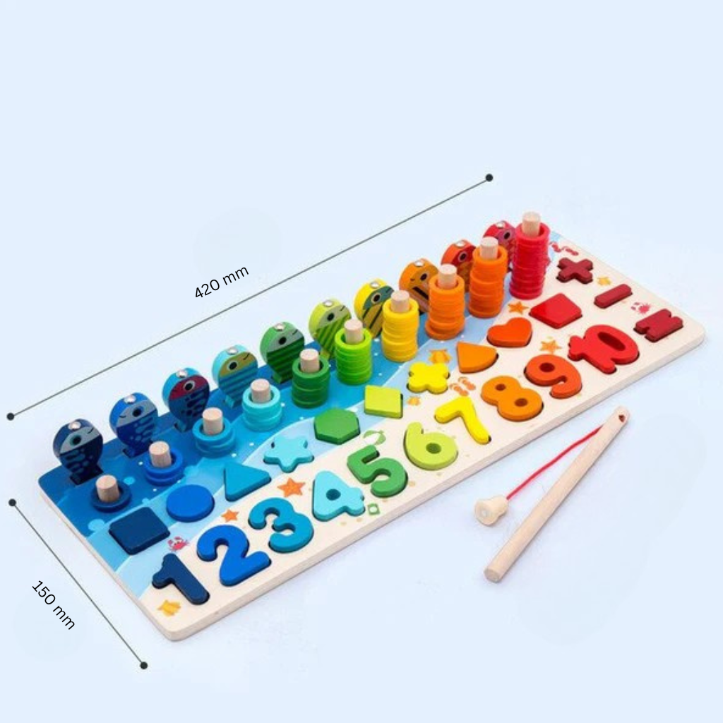 (done) Montessori Wooden Activity Board for Kids | Educational Learning & Counting Toy