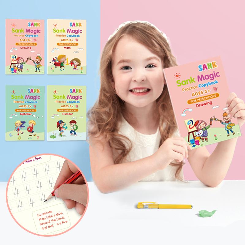 Reusable Handwriting Practice Copybook Magic Pen Set