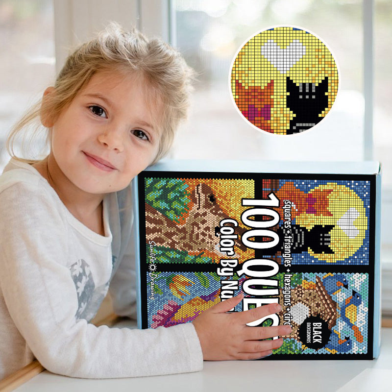 Livre de mosaïque à colorier par numéros, 100 pages, activité artistique