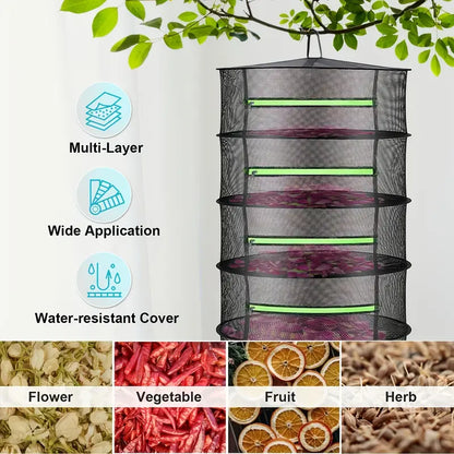 Foldable Drying Rack, Multi-Tier Mesh Design for Efficient Drying