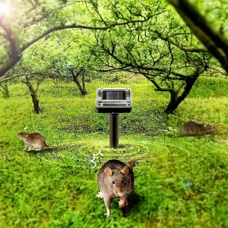 Solar-Operated Snake and Pest Repeller, Ultrasonic Technology