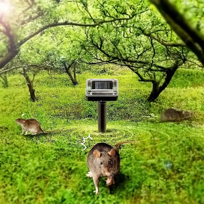 Solar-Operated Snake and Pest Repeller, Ultrasonic Technology