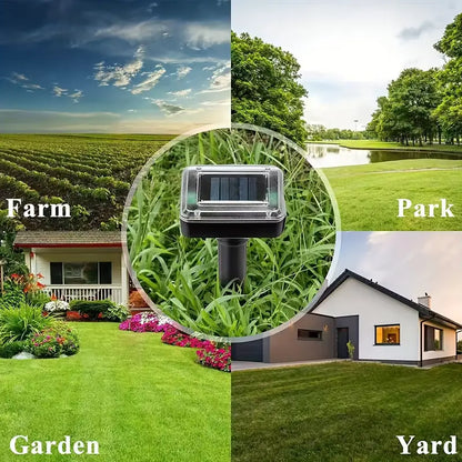 Solar-Operated Snake and Pest Repeller, Ultrasonic Technology