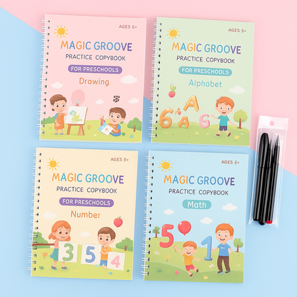 (done) Calligraphy Practice Book Set for Kids | Montessori Preschool Workbook