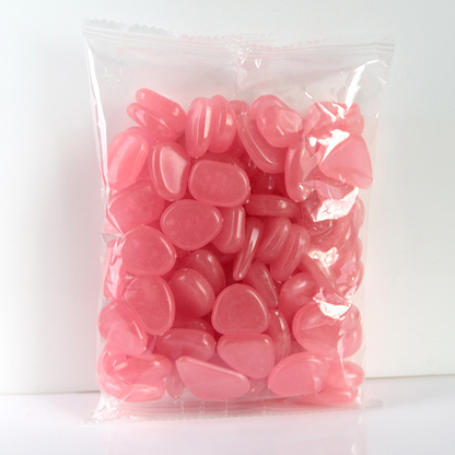 Phosphorescent Garden Pebbles, Colorful Glow Stones