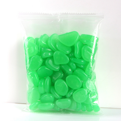 Phosphorescent Garden Pebbles, Colorful Glow Stones