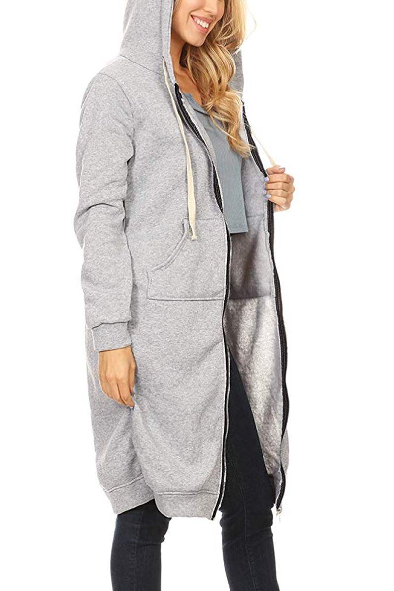 Women's Oversized Zip-Up Hoodie | Long Fit