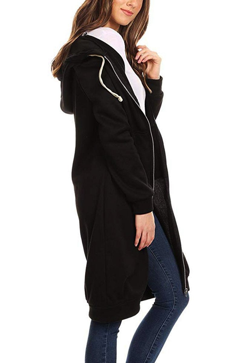 Women's Oversized Zip-Up Hoodie | Long Fit