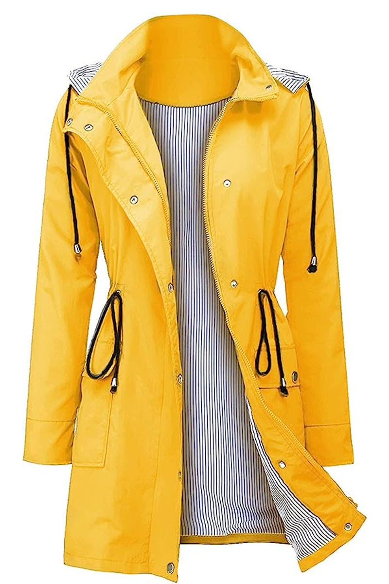 Women's Striped Windbreaker with Hood | Waterproof
