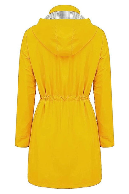 Women's Striped Windbreaker with Hood | Waterproof