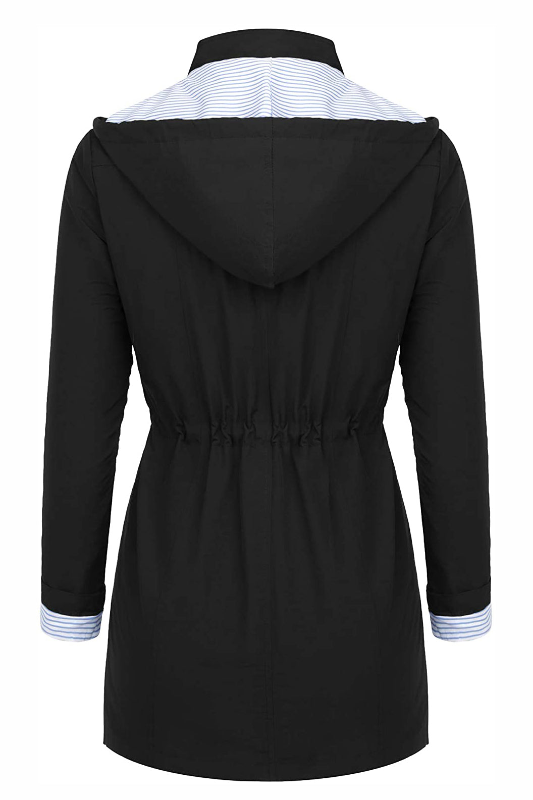 Women's Striped Windbreaker with Hood | Waterproof