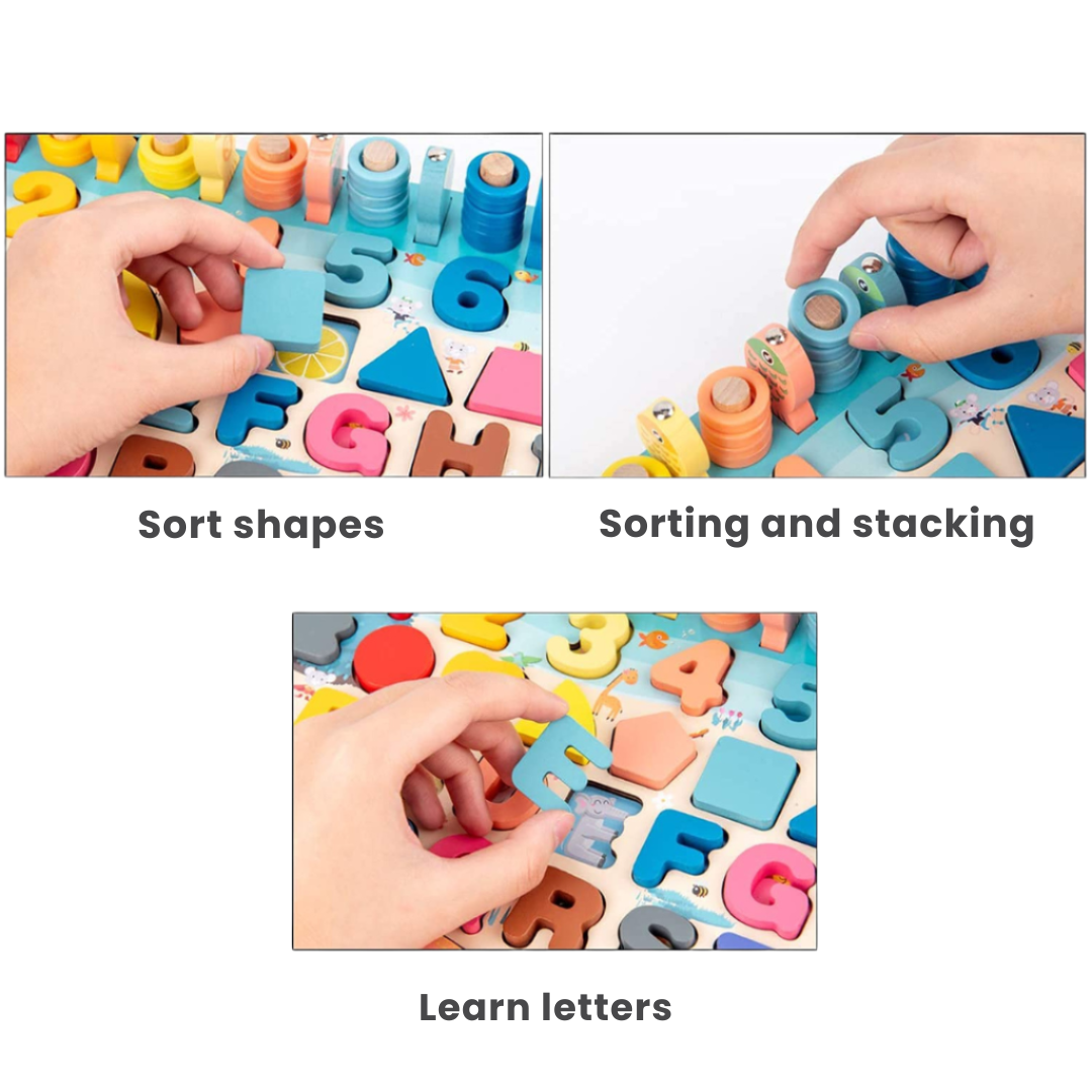 (done) Montessori Wooden Activity Board for Kids | Educational Learning & Counting Toy