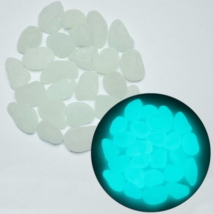 Phosphorescent Garden Pebbles, Colorful Glow Stones