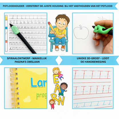 (done) Calligraphy Practice Book Set for Kids | Montessori Preschool Workbook