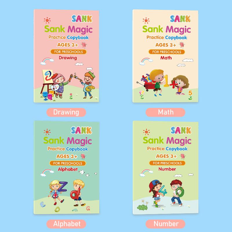 Reusable Handwriting Practice Copybook Magic Pen Set