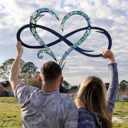 Decorative Iron Wall Art, Infinity Heart Design