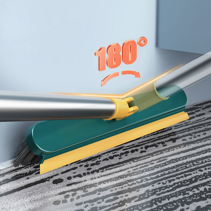 2-in-1 Floor Scrub Brush  V-Shaped Bristles & Rotating Head