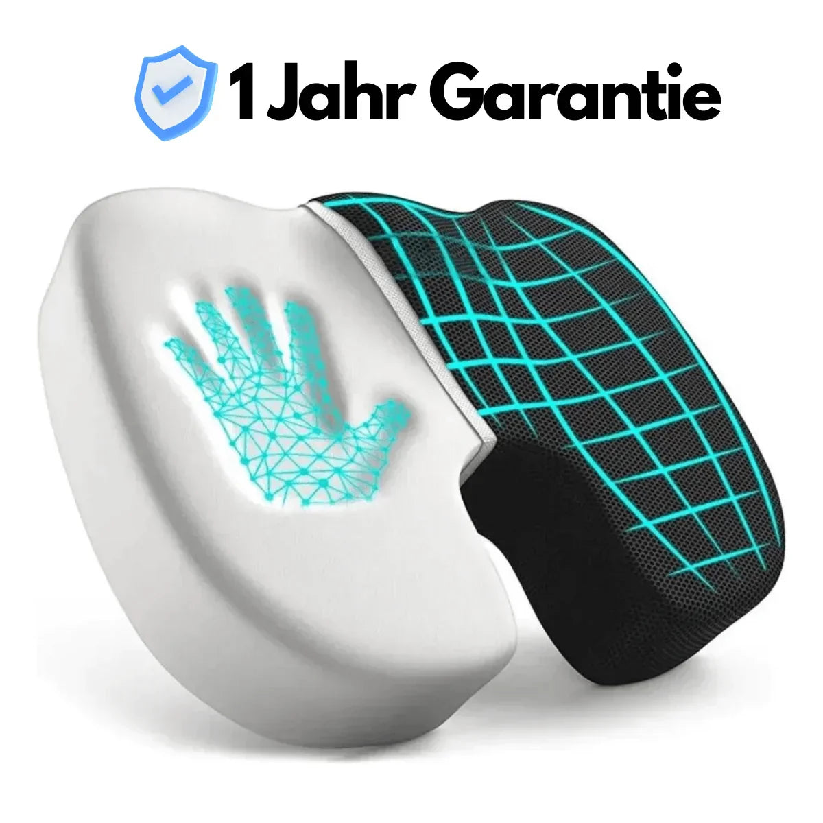 Supportive 4D Seat Cushion, Orthopedic Design